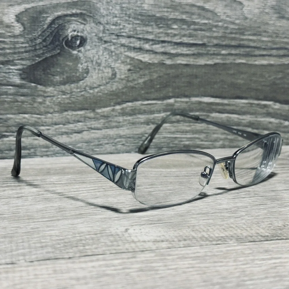 Liz Claiborne L319 6LB Eyeglass Frames Womens 53-17-135 Gray Rectangle Geometric